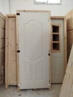 ⁦Porte chambre hdf / mdf avec cadre bois rouge⁩ - الصورة ⁦2⁩